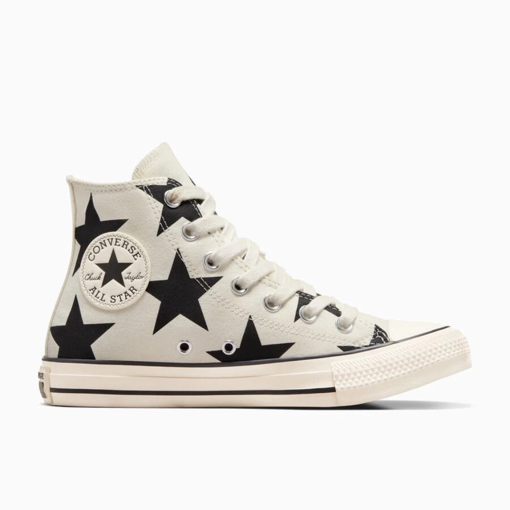 CONVERSE Chuck Taylor All Star-Black Stars/White Canvas-Sizes 8.5, 9.5-NIB